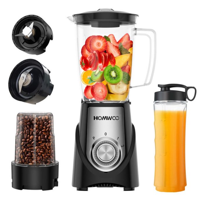 Smoothie Blender for Shakes and Smoothies, Kitchen Personal Blenders and Grinder Combo for Protein Drinks