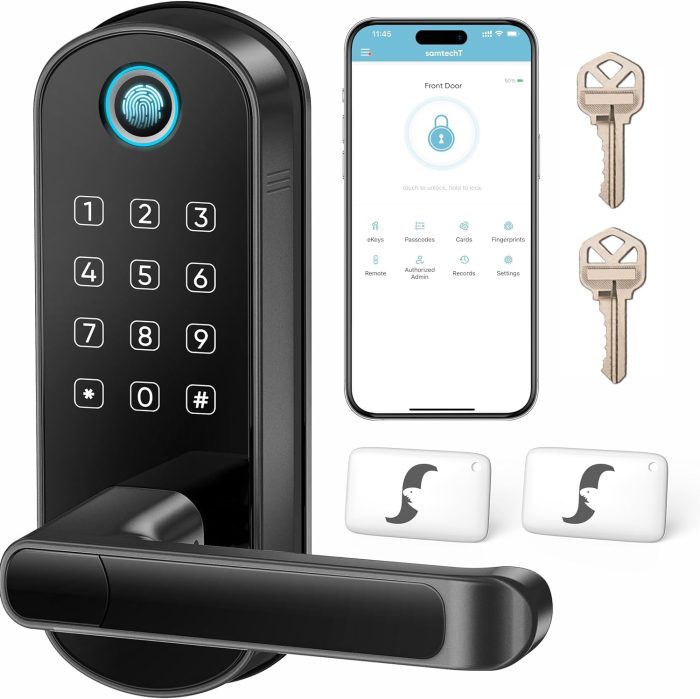 Smart Lock with Handle, Smart Electronic Door Lock with Handle