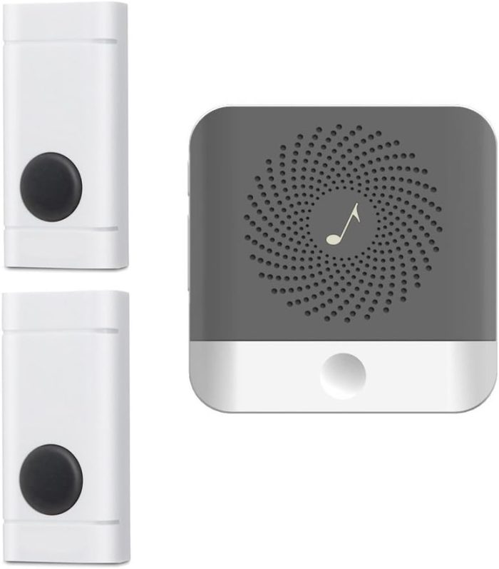 Wireless Doorbell Button Waterproof Transmitter and Receivers Operating with Over 50 Chimes