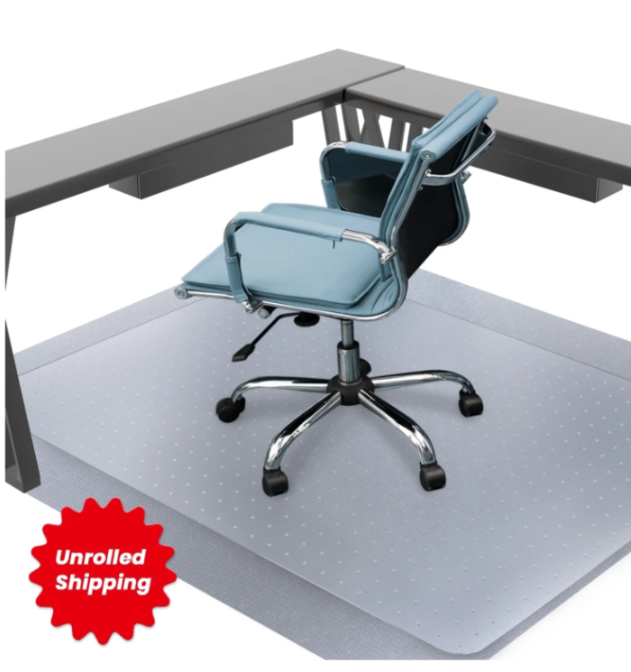 HOMWOO Office Chair Mat for Carpet Floor, Computer Desk Chair Mat for Low Pile Carpet, 36" x 48" Heavy Duty Polycarbonate Clear Floor Mat for Home Office