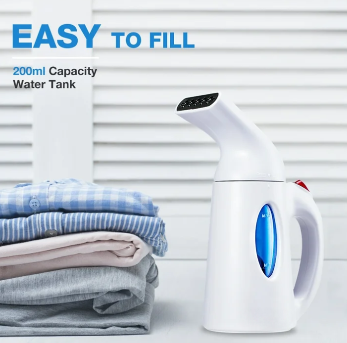 HOMWOO Steamer for Clothes, Portable Garment Steamer, Auto Shut-off Function, Wrinkles/ Steam/ Soften/ Clean/ Sterilize, White - Image 4