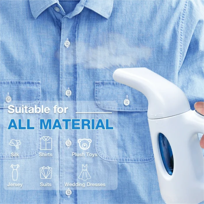 HOMWOO Steamer for Clothes, Portable Garment Steamer, Auto Shut-off Function, Wrinkles/ Steam/ Soften/ Clean/ Sterilize, White - Image 3